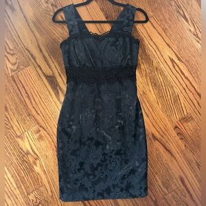 VINTAGE Black Lace Dress Size XS